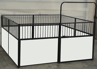 8x8 mini horse stalls with poly panels